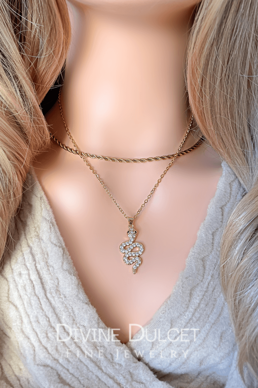 24 Karat Cubic Zirconia Slytherin Kette