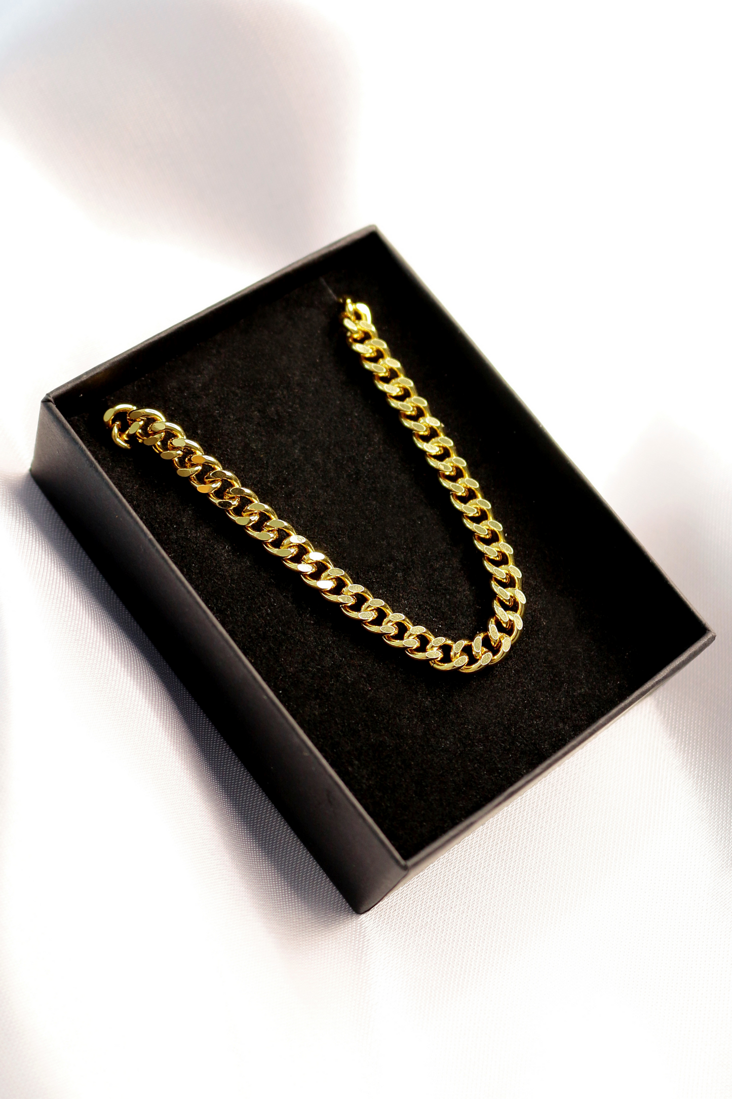 24 Karat flache kubanische Kette
