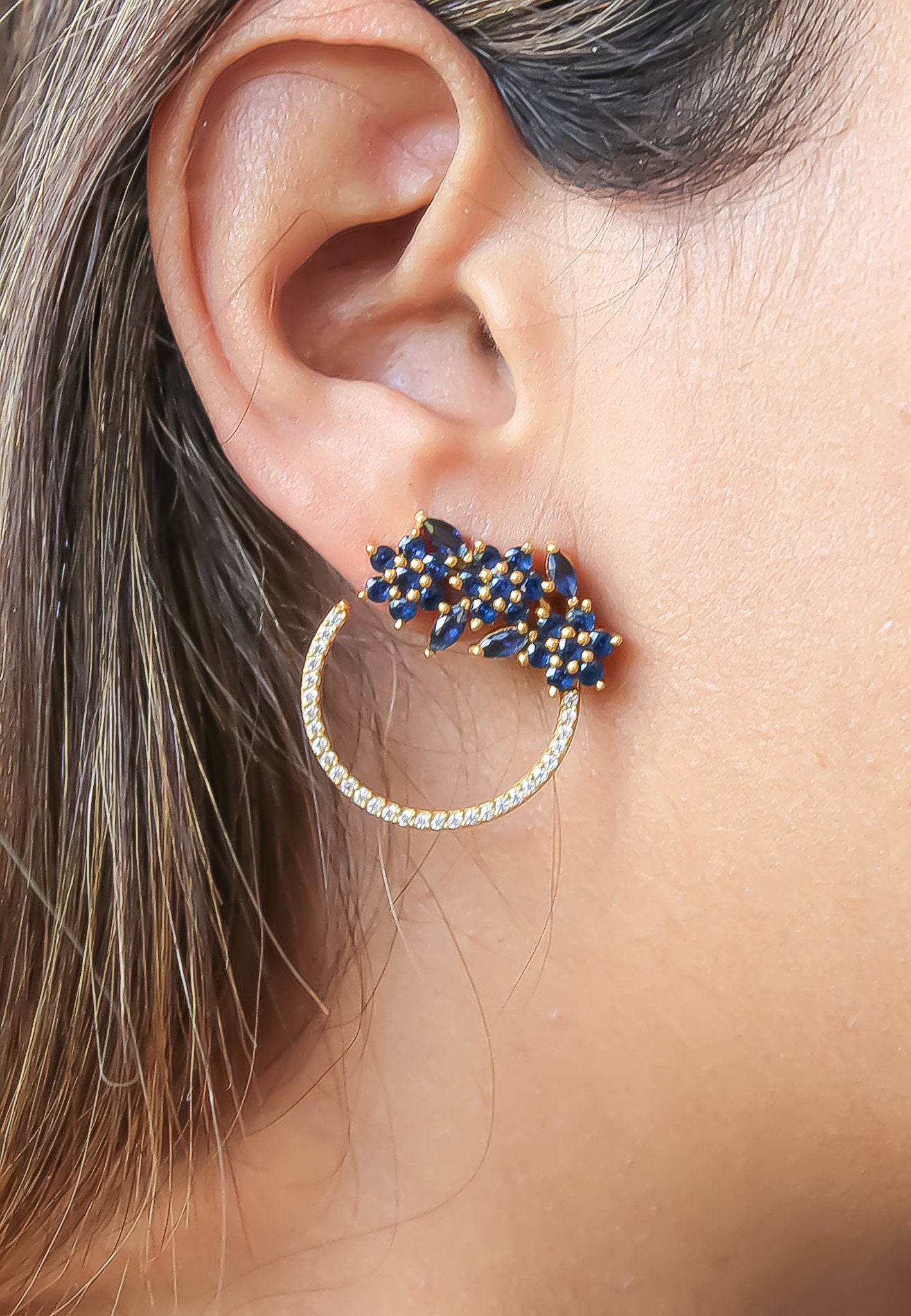 18K Goldene Salamander Ohrringe