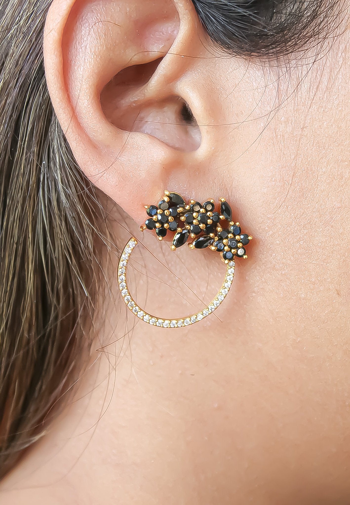 18K Goldene Salamander Ohrringe