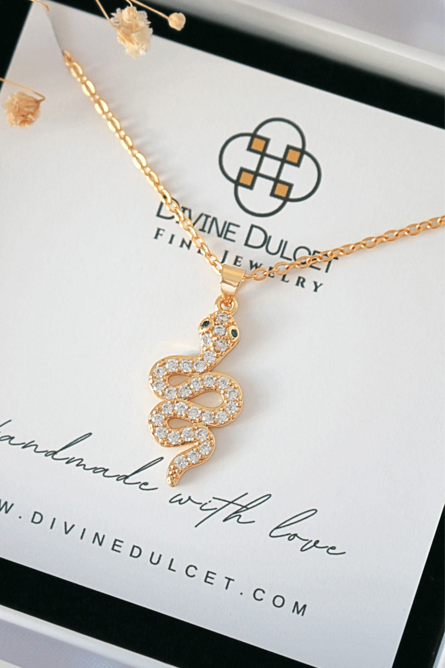 24 Karat Cubic Zirconia Slytherin Kette