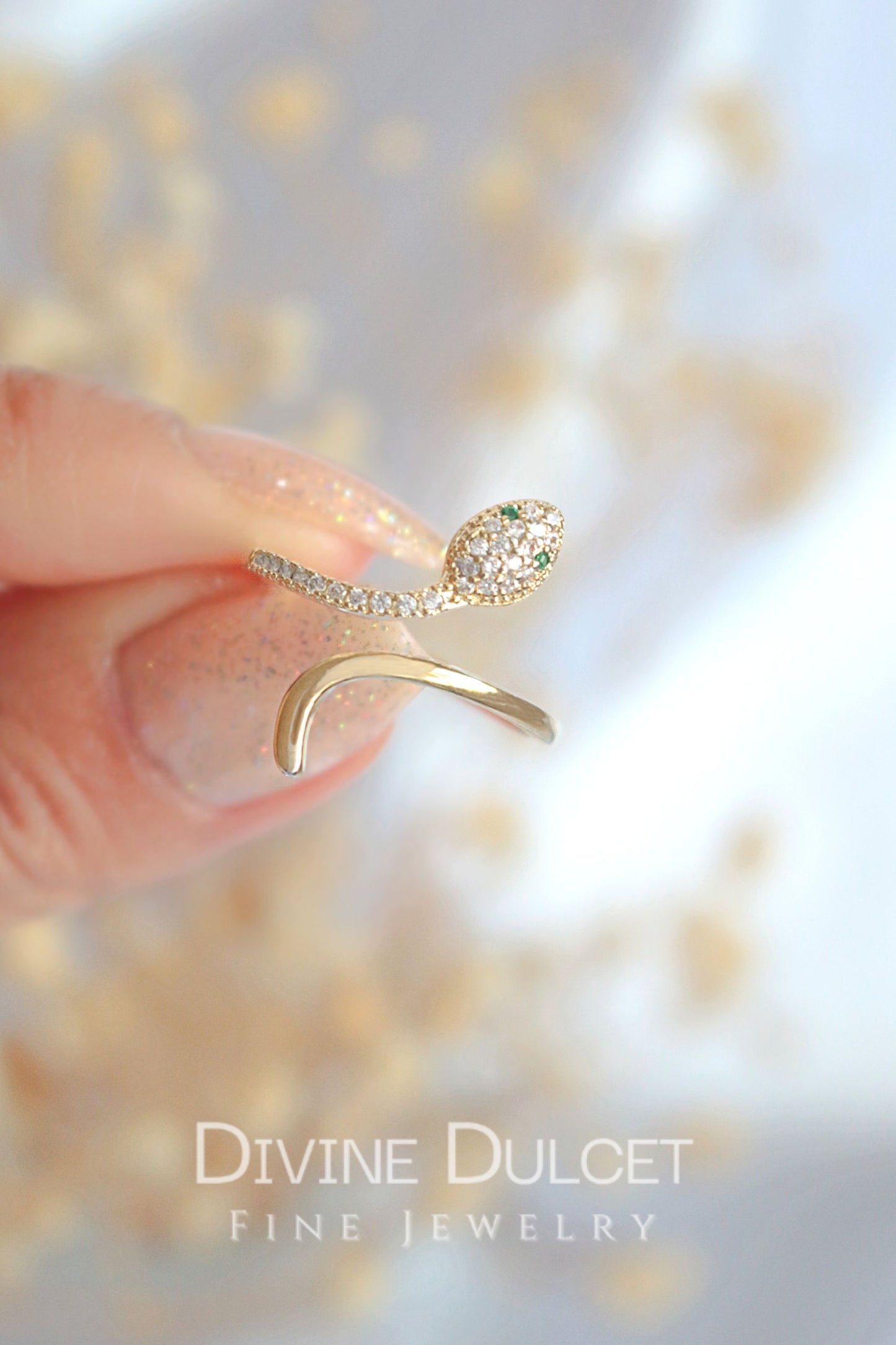 24 Karat Slytherin Verstellbarer Ring